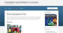 Desktop Screenshot of farmingequipmentcanada.com