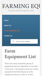Mobile Screenshot of farmingequipmentcanada.com