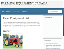 Tablet Screenshot of farmingequipmentcanada.com
